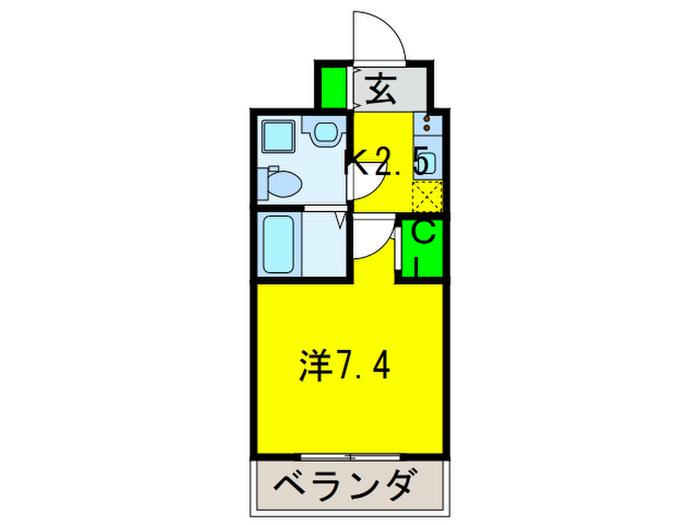 FDS COURT FELICE(1K/8階)の間取り写真