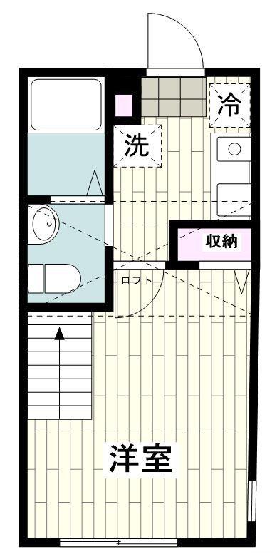 ミ・カーサ横浜立場(1K/1階)の間取り写真