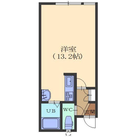 コーポみらい(ワンルーム/2階)の間取り写真