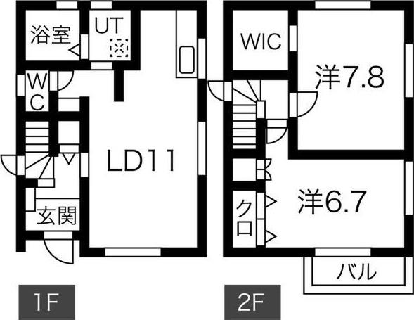 フロントパディー(2LDK/1階)の間取り写真