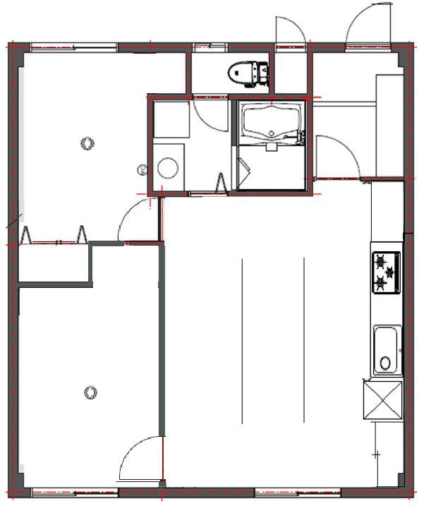 ハイツふくわか(2LDK/3階)の間取り写真