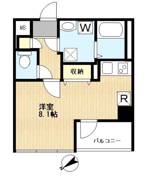 ヴェルドミール(ワンルーム/5階)の間取り写真