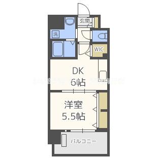 プレサンス梅田東アルファ(1DK/3階)の間取り写真