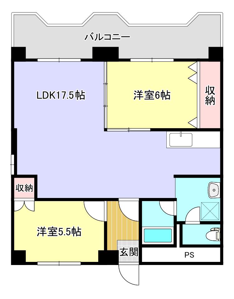 RCグランデ(2LDK/1階)の間取り写真