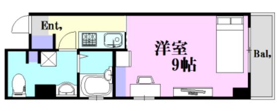 LA SHANTI 本川 (1K/6階)の間取り写真