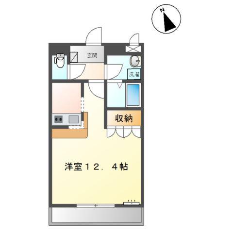 プランドール(1K/1階)の間取り写真