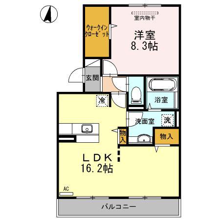 グランシャリオG(1LDK/3階)の間取り写真