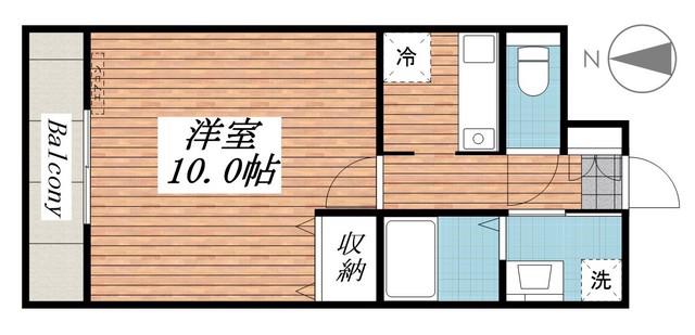 MRR宇都宮(1K/10階)の間取り写真