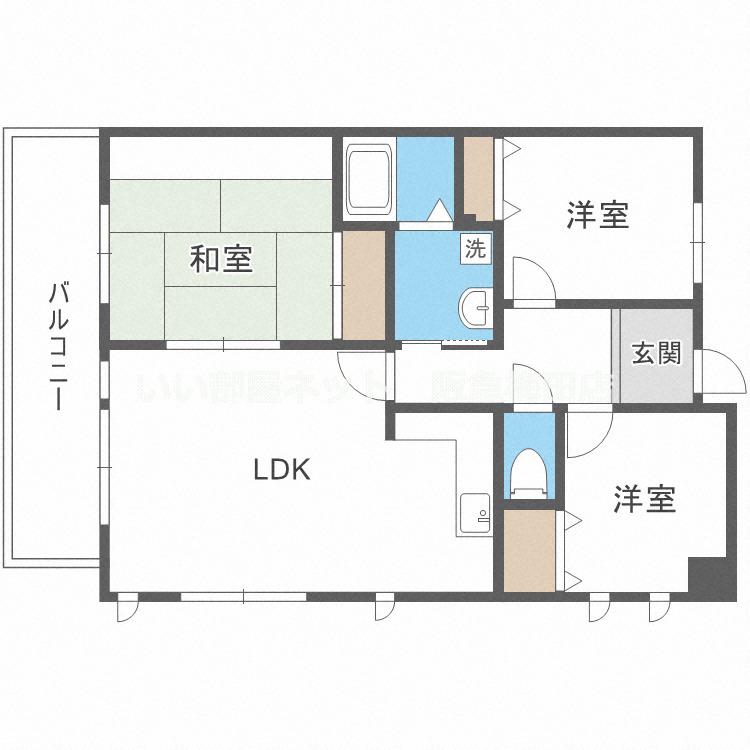 エステート松尾III(3LDK/2階)の間取り写真
