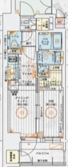 エステムコート名古屋鶴舞IIレアーヴ(1DK/2階)の間取り写真