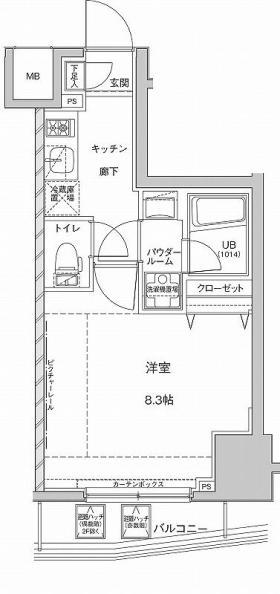 ジェノヴィア東大前グリーンヴェール(1K/5階)の間取り写真