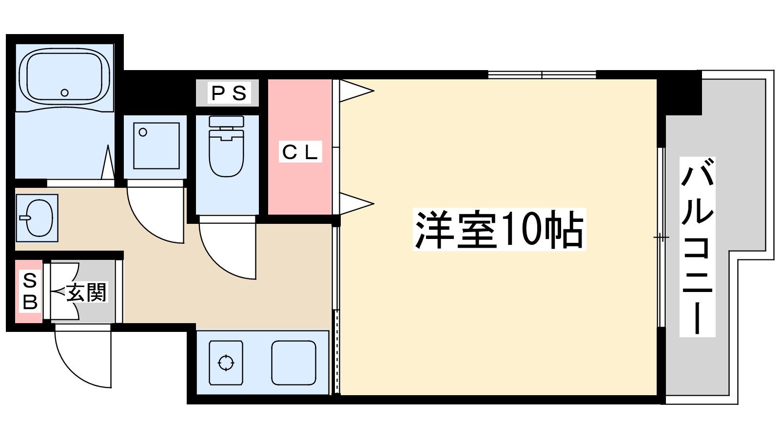 CITYLIFE新大阪(1K/5階)の間取り写真