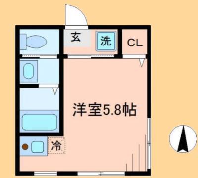 エアプレイス中板橋(ワンルーム/1階)の間取り写真