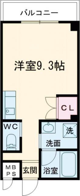 リリーセノラ(ワンルーム/2階)の間取り写真