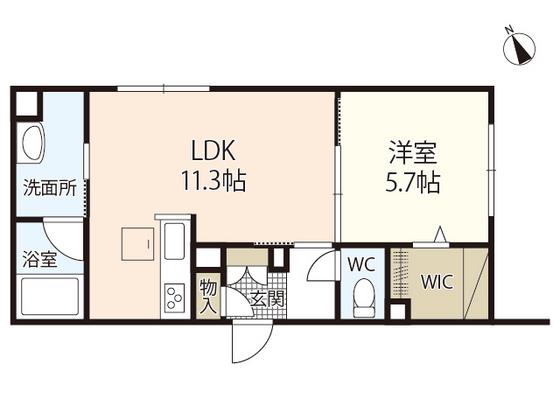 MIWISE(1LDK/3階)の間取り写真