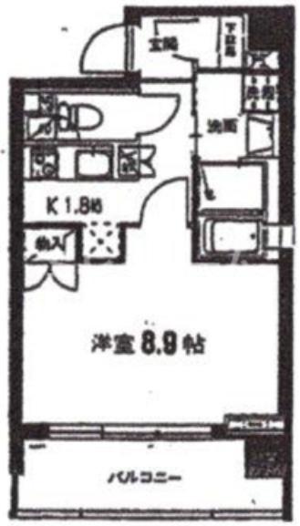 イーストパーク南大井(1K/4階)の間取り写真