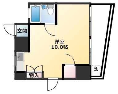 コンパル31(ワンルーム/2階)の間取り写真