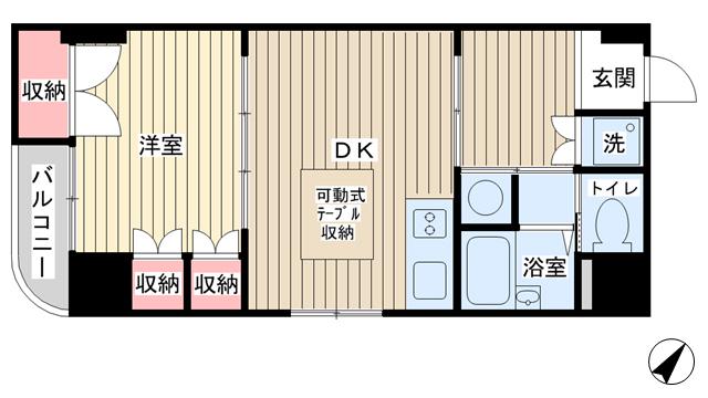 パレ・デ・モニュマンオンダ(1LDK/3階)の間取り写真