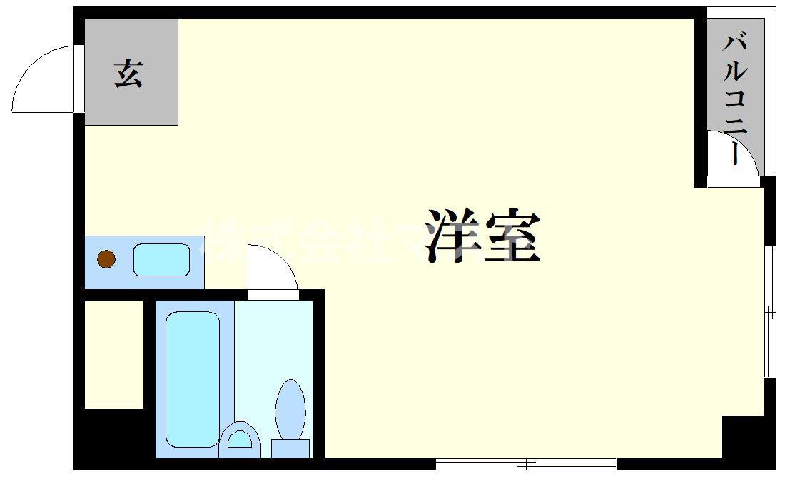 メゾンアルベール(ワンルーム/2階)の間取り写真
