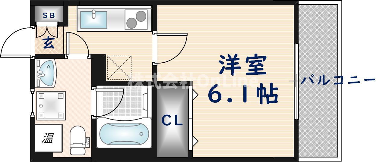 RITZ小阪(1K/6階)の間取り写真
