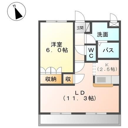 わかやま電鉄貴志川線 日前宮駅 徒歩27分 2階建 築18年(1LDK/1階)の間取り写真