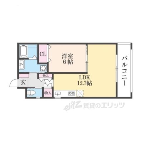 メゾンレヴナ木田町(1LDK/3階)の間取り写真