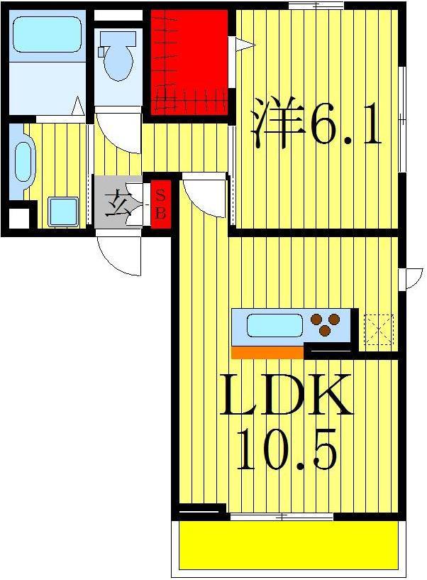 ディア・ベルジュ(1LDK/3階)の間取り写真