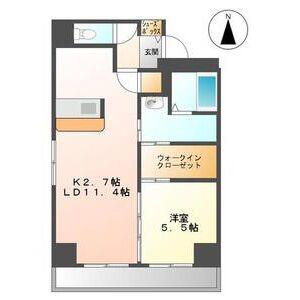 フェバリット ラ セスト(1LDK/5階)の間取り写真
