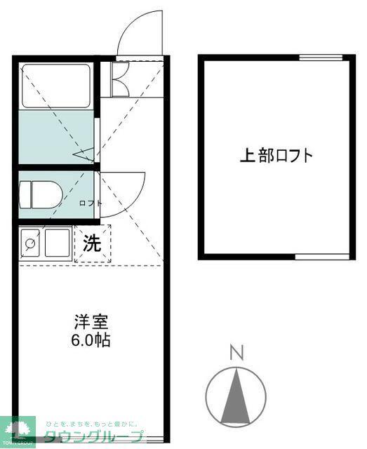 ユナイト上末吉トスカーナの杜(ワンルーム/2階)の間取り写真