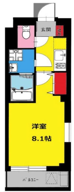 BCASA西日暮里(1K/1階)の間取り写真