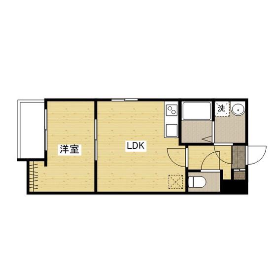 セブンプロート坂西(1LDK/1階)の間取り写真