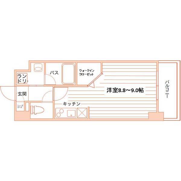 アプリーレ代官町(1K/6階)の間取り写真