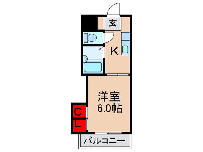 アティック常和(1K/3階)の間取り写真