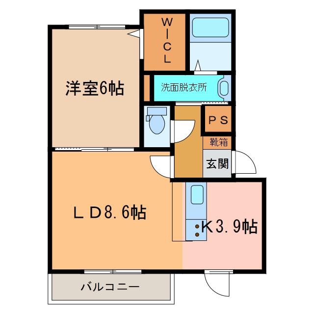 オルフェ(1LDK/2階)の間取り写真