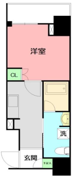 JYERL阪東橋I(1K/5階)の間取り写真