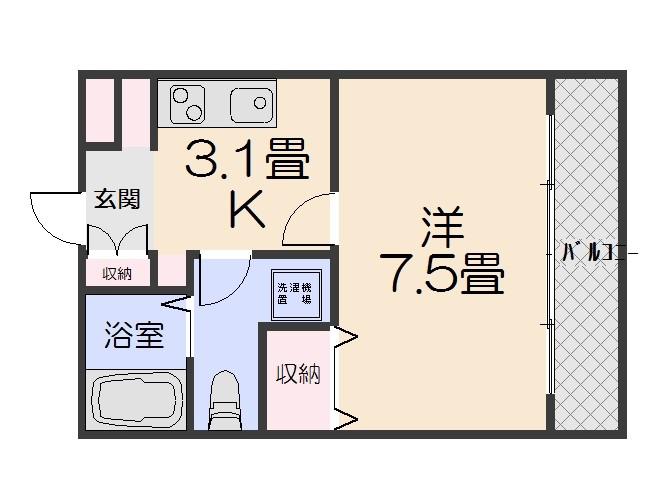 マミーハウス(1K/2階)の間取り写真