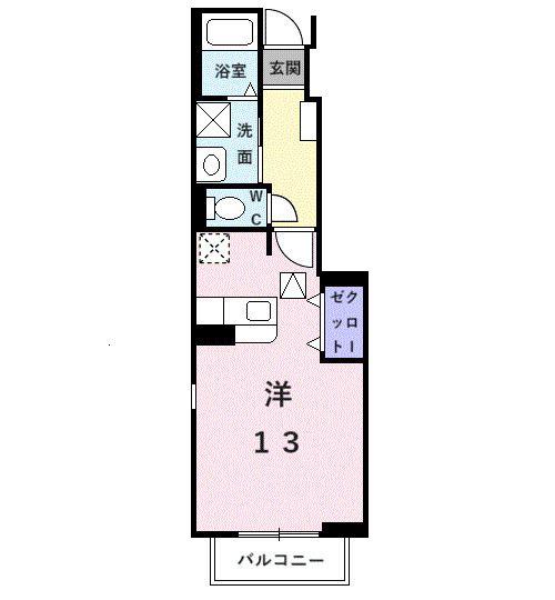 アイリィービュー(ワンルーム/1階)の間取り写真