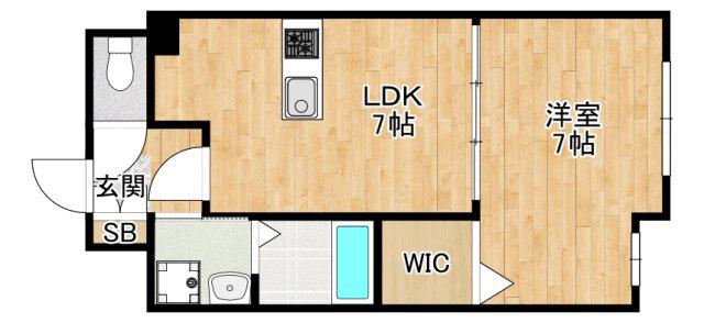 石塚ハイム(1LDK/3階)の間取り写真