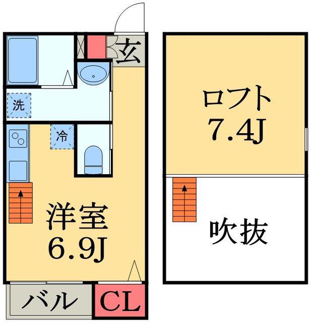 ESCADA SOGA(1K/1階)の間取り写真