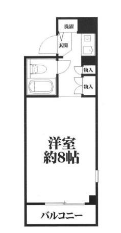 サンポート東十条(ワンルーム/3階)の間取り写真