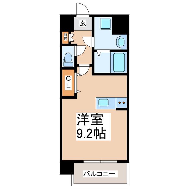 SQUARE三里木駅前(ワンルーム/2階)の間取り写真