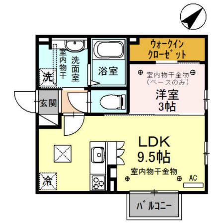 SPRUCE(1LDK/1階)の間取り写真