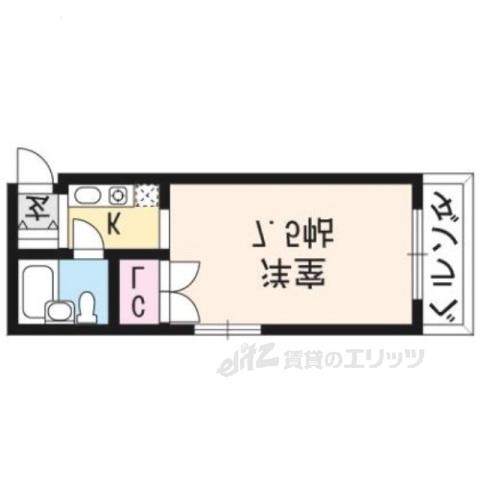 シンプルハイツベニス(1K/4階)の間取り写真