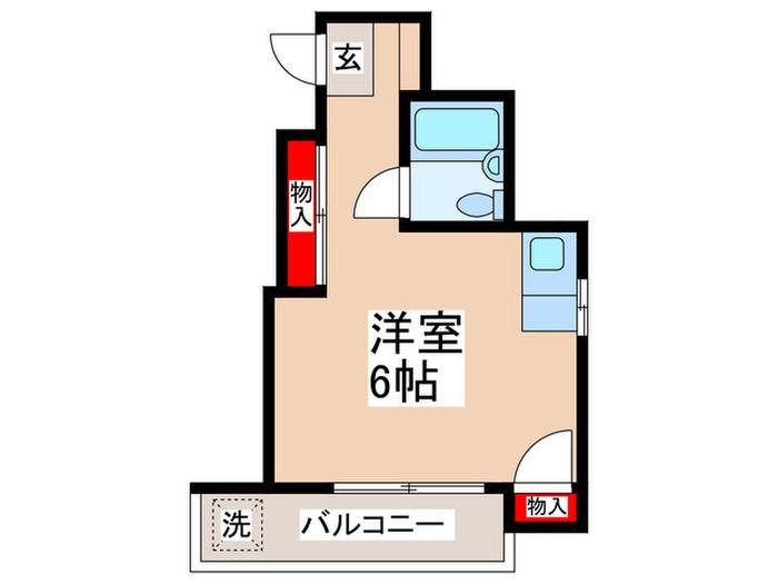 コーポ滝の川(ワンルーム/4階)の間取り写真