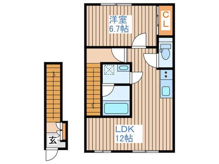すまいる41(1LDK/2階)の間取り写真