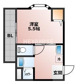 BEN匠8番館(1K/3階)の間取り写真