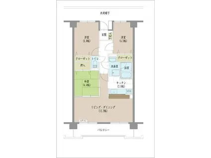 CHATELET M シャトレ エム(3LDK/2階)の間取り写真