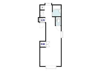 アトリエツー(ワンルーム/2階)の間取り写真