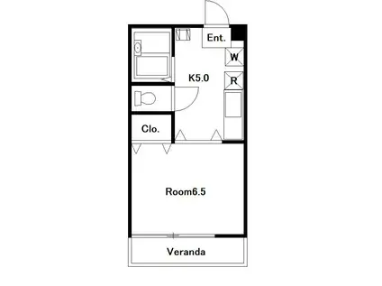 SAKURAハウス(1DK/4階)の間取り写真