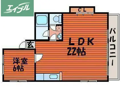 ファーレンハイトIII(1LDK/1階)の間取り写真